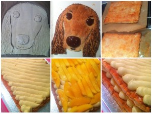 Cherie Kelly's Mango Millefeuilles (Napoleons) with puppy RoyRoy's face