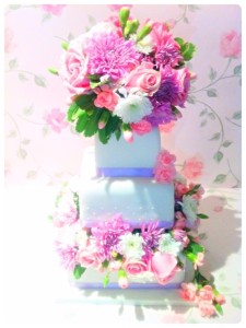 Cherie Kelly's Open Stacked Cake with Fresh Flowers Cherie Kelly's Open Stacked Cake with Fresh Flowers