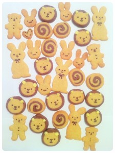 Cheire Kelly's Bunny Rabbit, Lion, Bear and Swirl Icebox Butter Cookies 