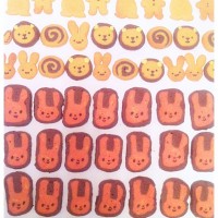 Cute Rabbit, Lion, Bear and Swirl Icebox Cookies