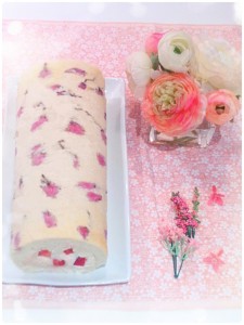 Cherie Kelly's Cherry Blossom Sakura Soufflé Cake Roll 