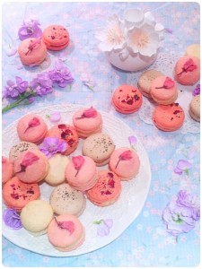 Cherie Kelly's Cherry Blossom, Rose, Jasmine & Earl Grey Macarons