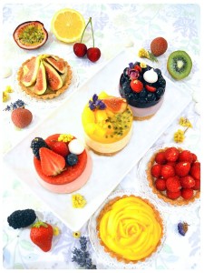 Cherie Kelly's Passionfruit & Mango, Blueberry & Blackberry, Raspberry & Strawberry Cheesecakes; Figs, Mango and Raspberry Tarts ❤
