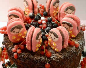 Cherie Kelly's Black Forest Gâteau with Russian Doll Macarons 