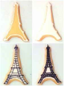 Cherie Kelly's Iced Parisian Poodle Dog and Eiffel Tower Sugar Cookies