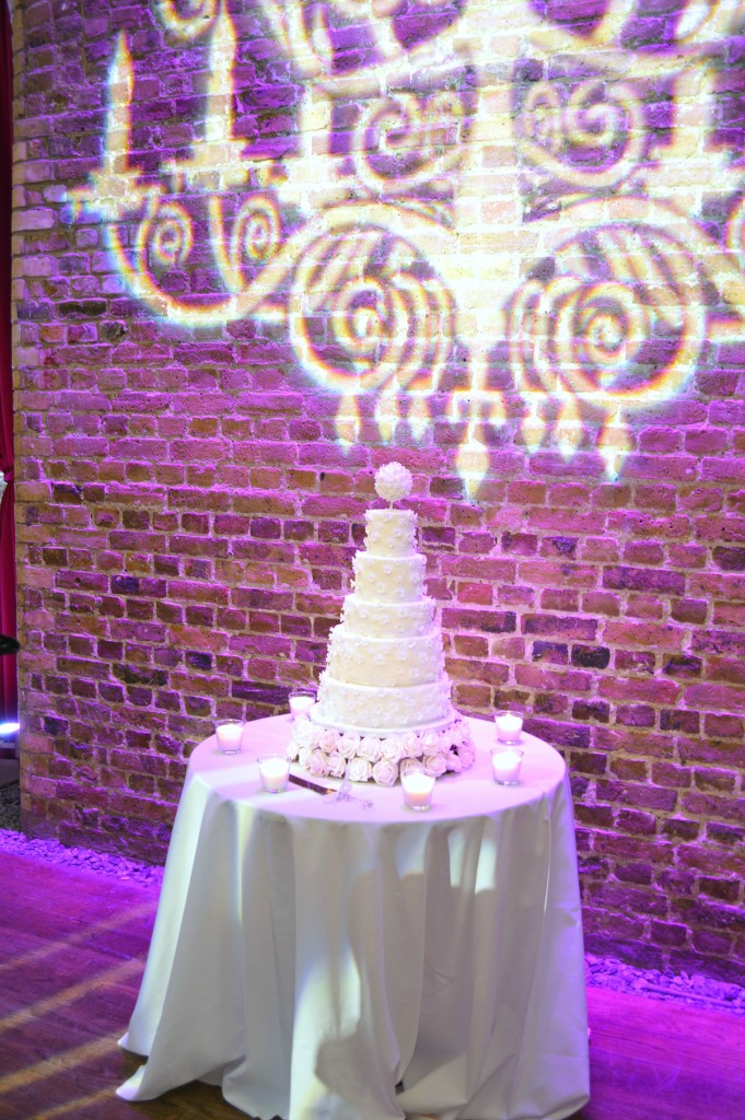 Floral, Pearls and Beads Applique Pomander Wedding Cake at Vinopolis London