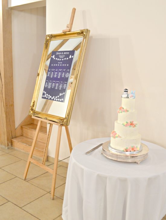 Rustic Orange and Peach Buttercream Flowers Wedding Cake at Rivervale Barn Hampshire Cherie Kelly
